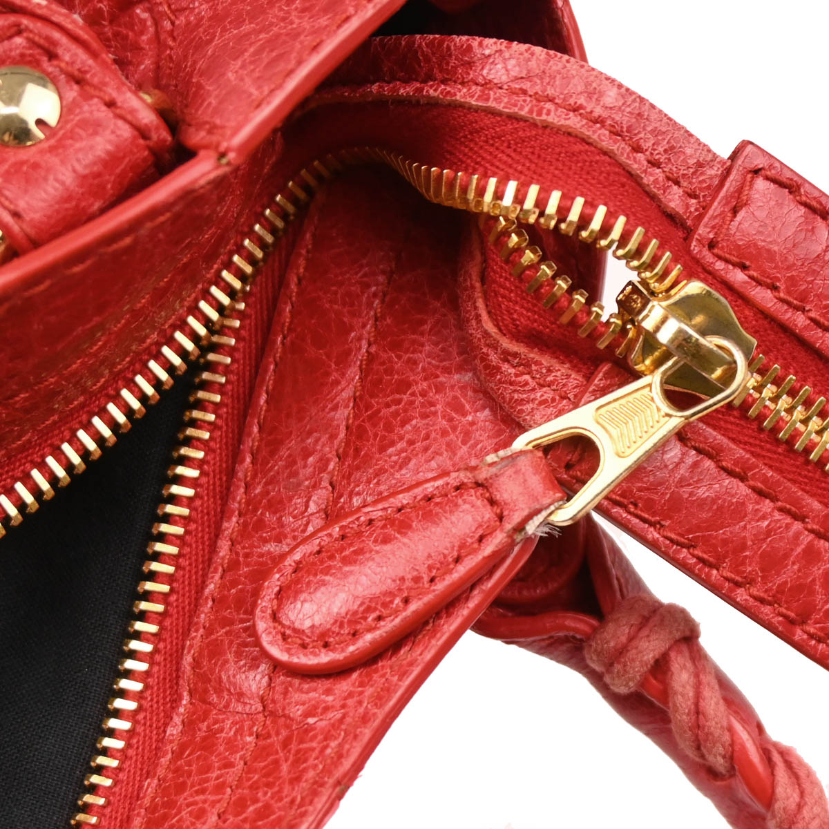Balenciaga Red Mini City Handbag