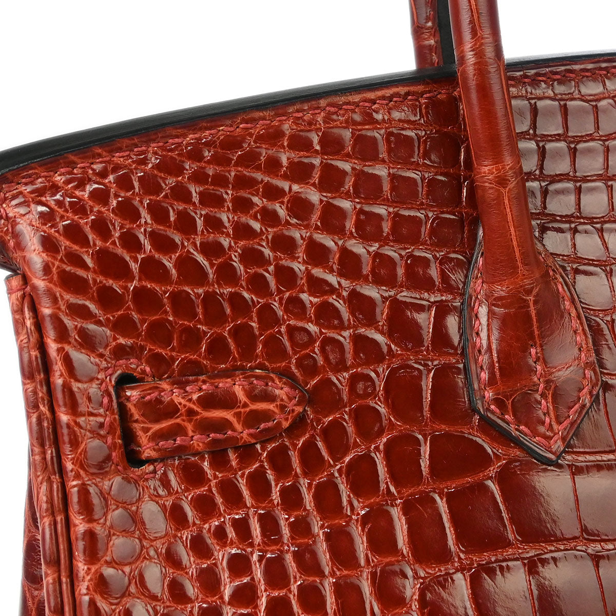 Hermes 2013* Rouge H Alligator Birkin 25 Handbag