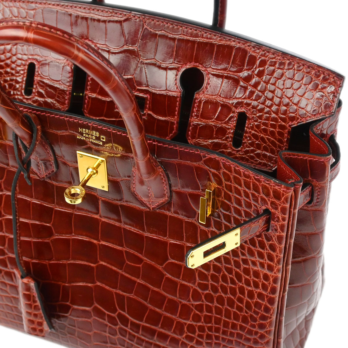 Hermes 2013* Rouge H Alligator Birkin 25 Handbag