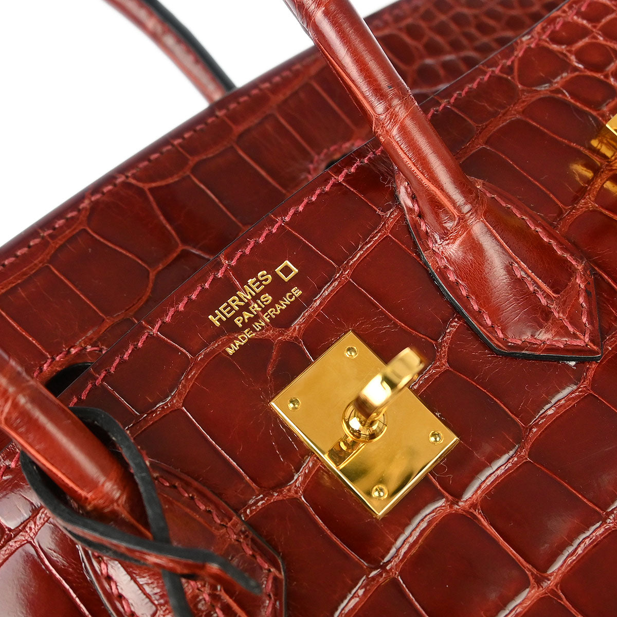 Hermes 2013* Rouge H Alligator Birkin 25 Handbag