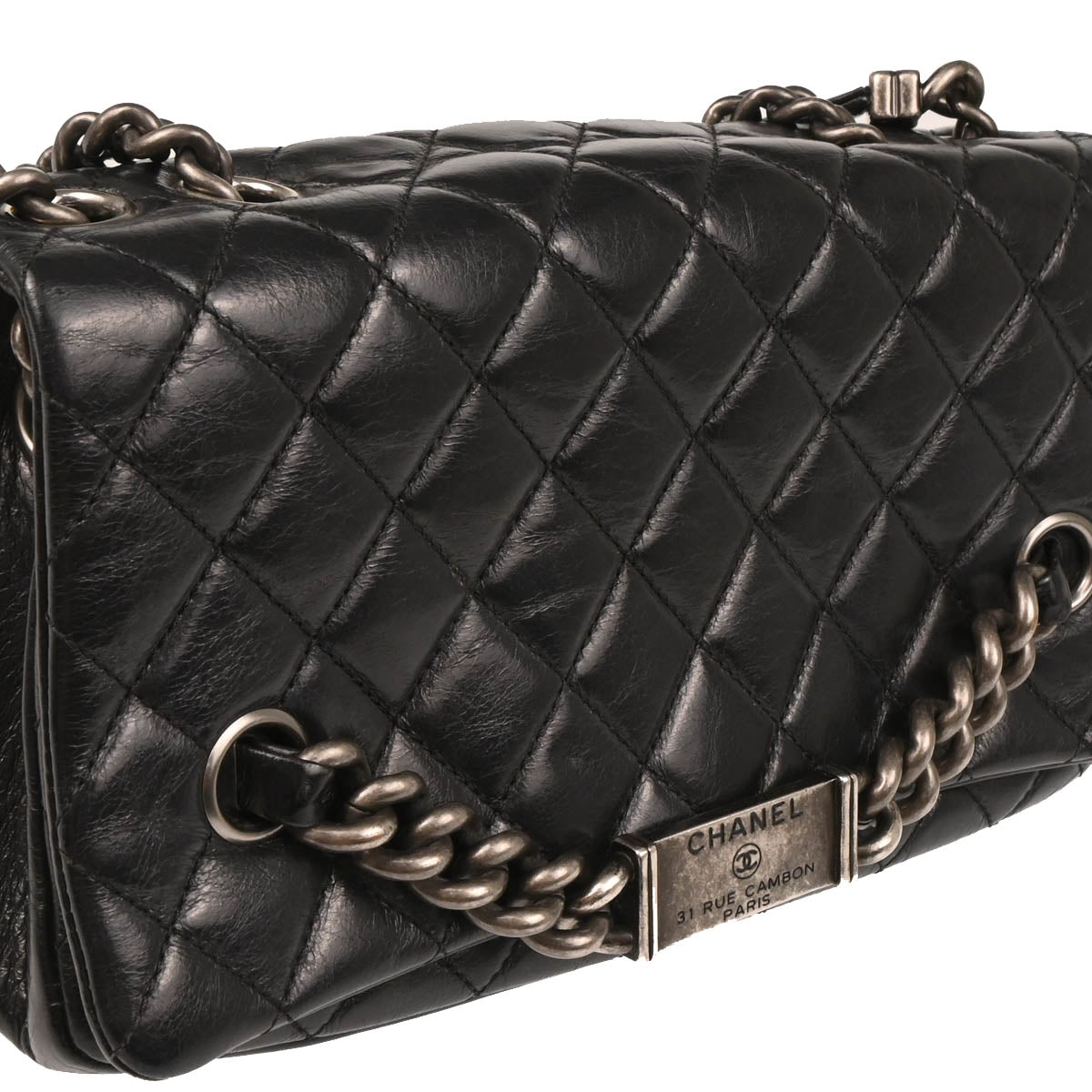 Chanel 2014-2015 Black Calfskin Shoulder Bag