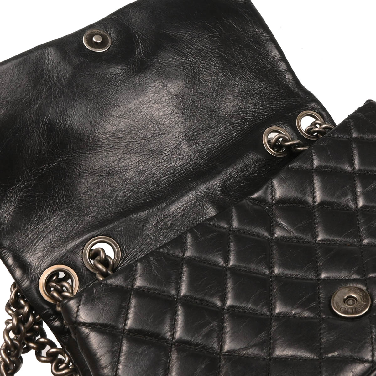 Chanel 2014-2015 Black Calfskin Shoulder Bag