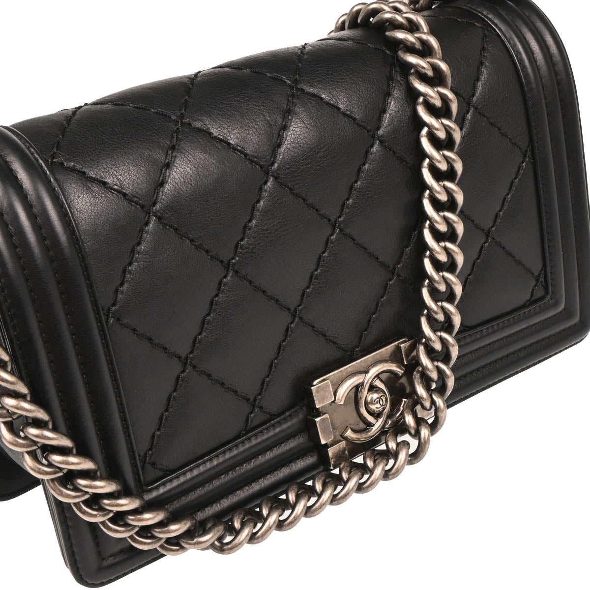 Boy Chanel 2014 Black Calfskin Medium Shoulder Bag