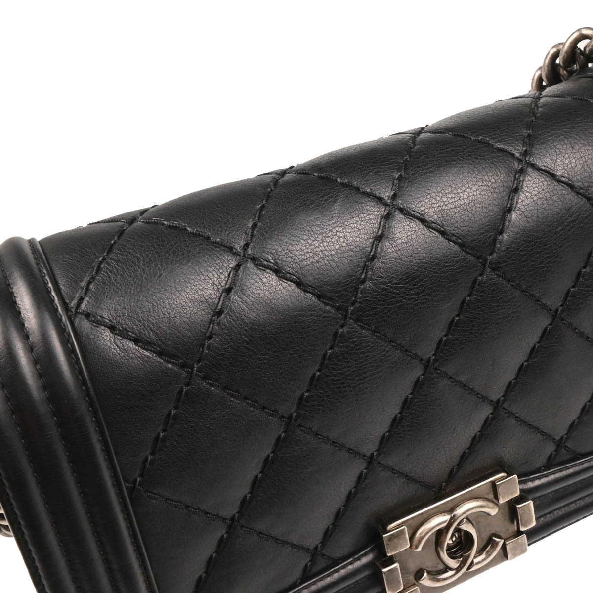 Boy Chanel 2014 Black Calfskin Medium Shoulder Bag