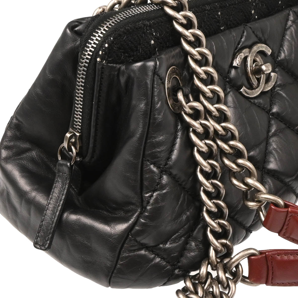 Chanel 2013-2014 Black Calfskin Shoulder Bag