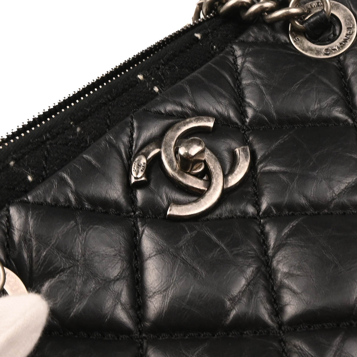 Chanel 2013-2014 Black Calfskin Shoulder Bag
