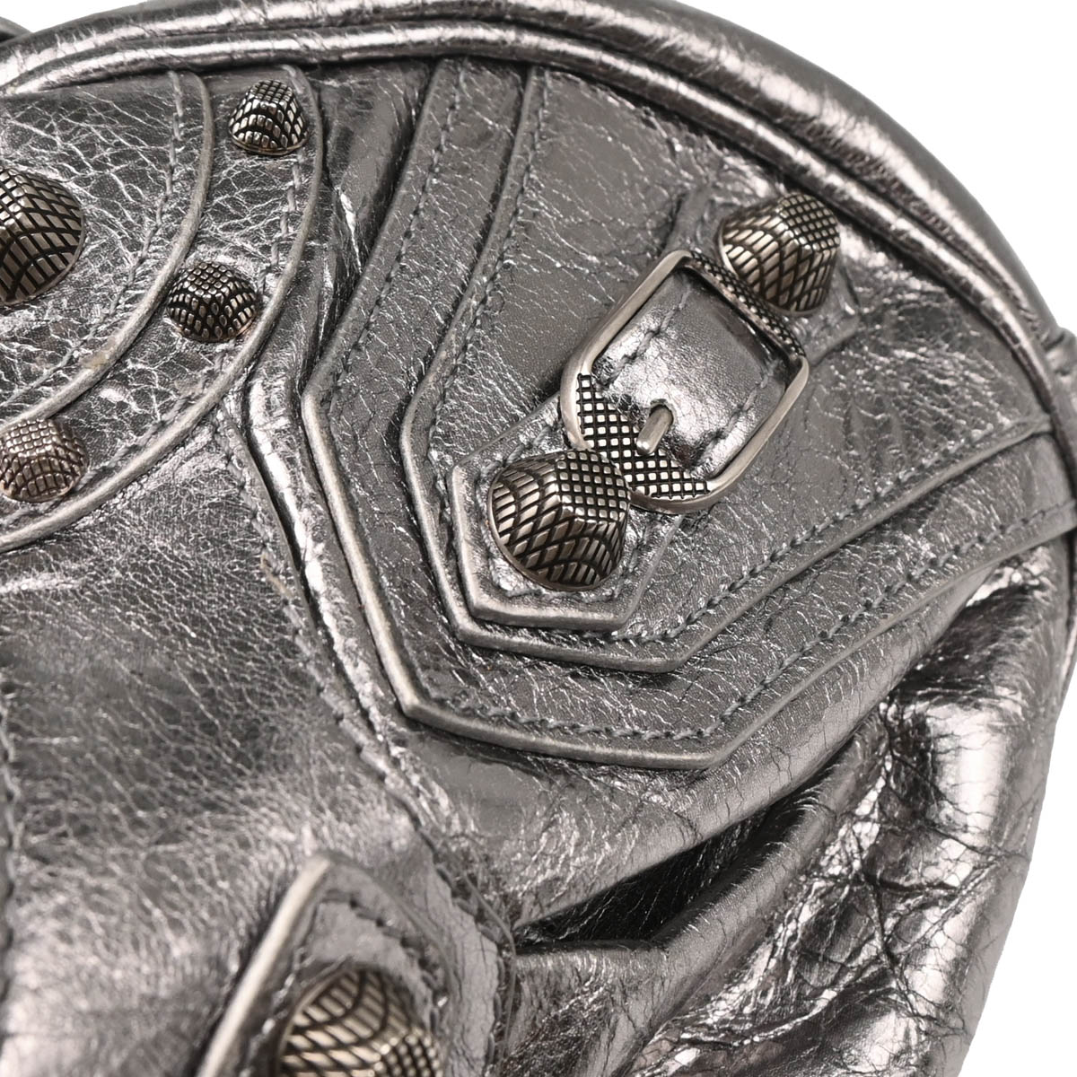 Balenciaga Metallic Silver Le Cagole Shoulder Bag
