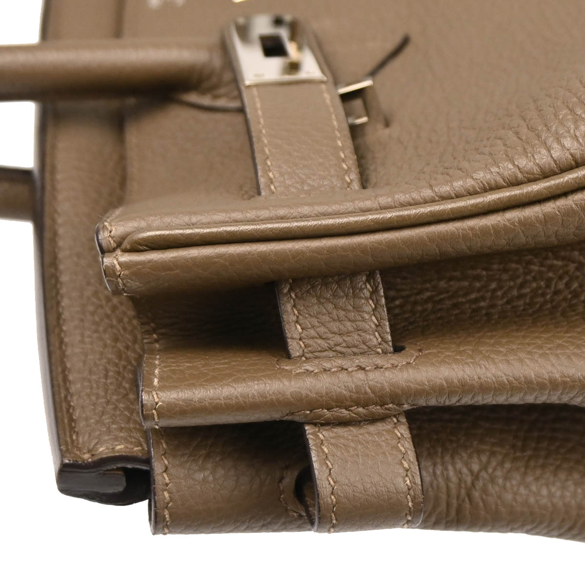 Hermes 2015 Taupe Gray Taurillon Clemence Birkin 30 Handbag
