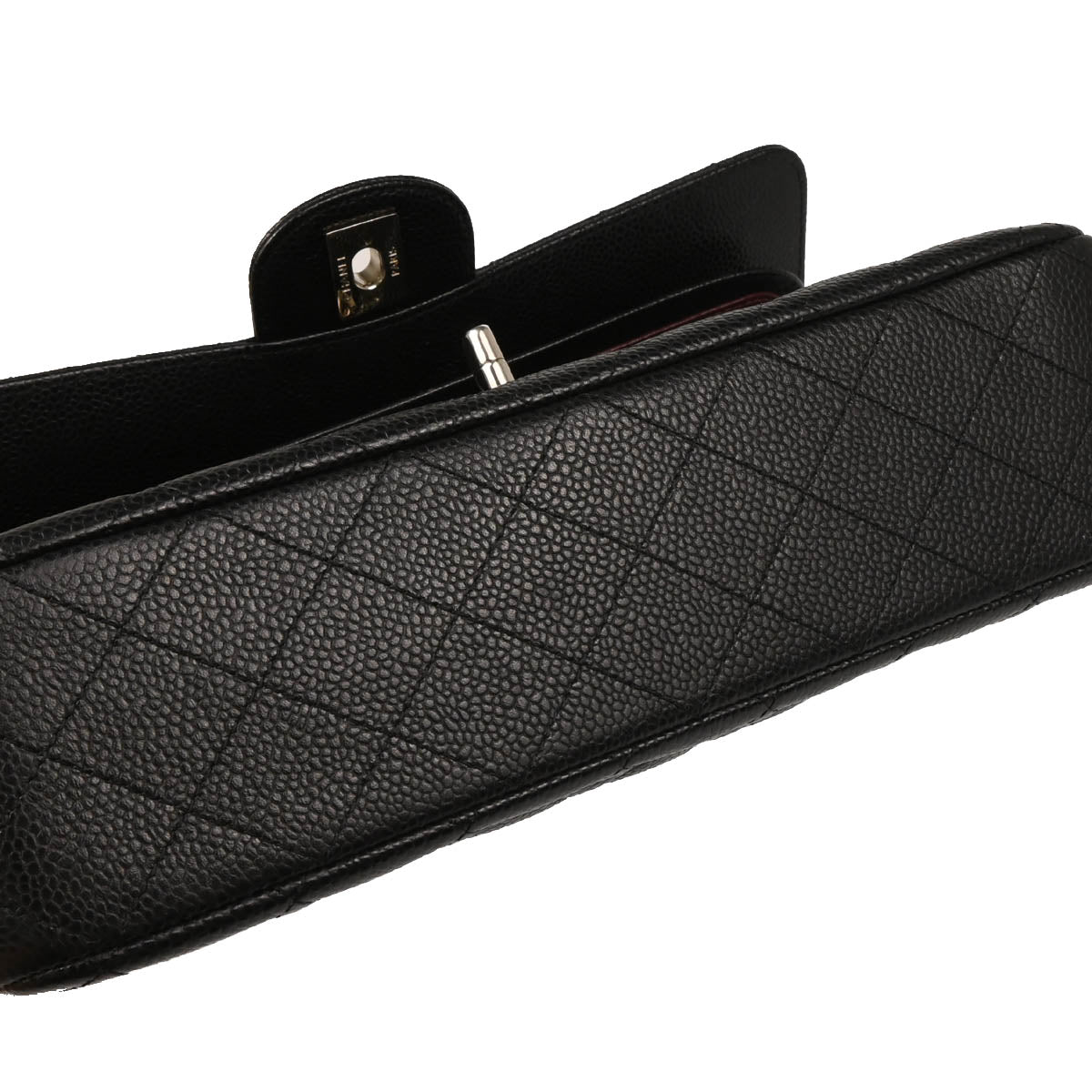 Chanel 2018-2019 Black Caviar Medium Classic Double Flap Shoulder Bag