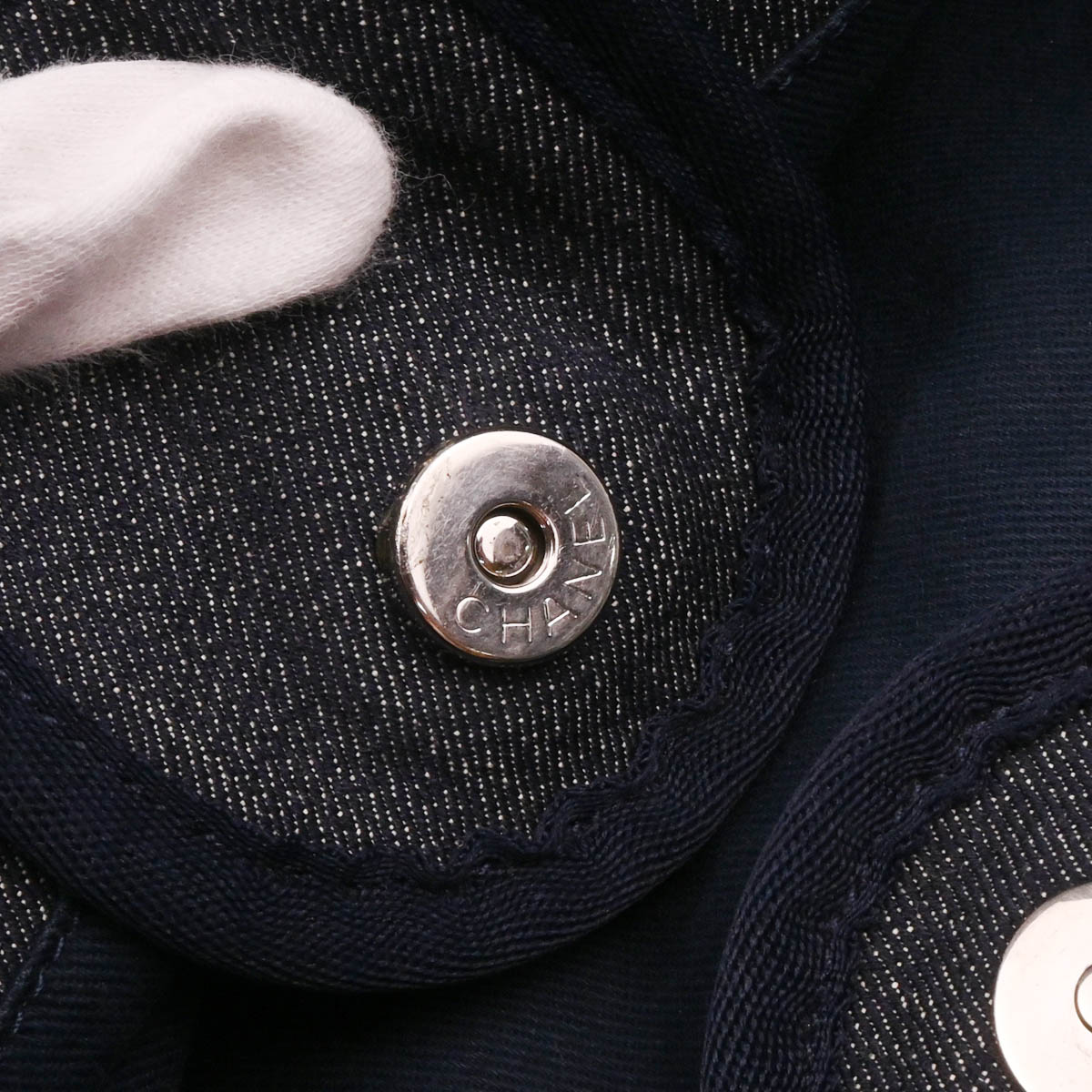 Chanel 2014-2015 Navy Denim Medium Deauville 2way Shoulder Tote Bag