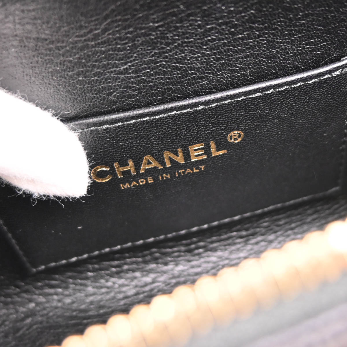 Chanel 2018-2019 Black Lambskin Chevron Medal Flap Shoulder Bag