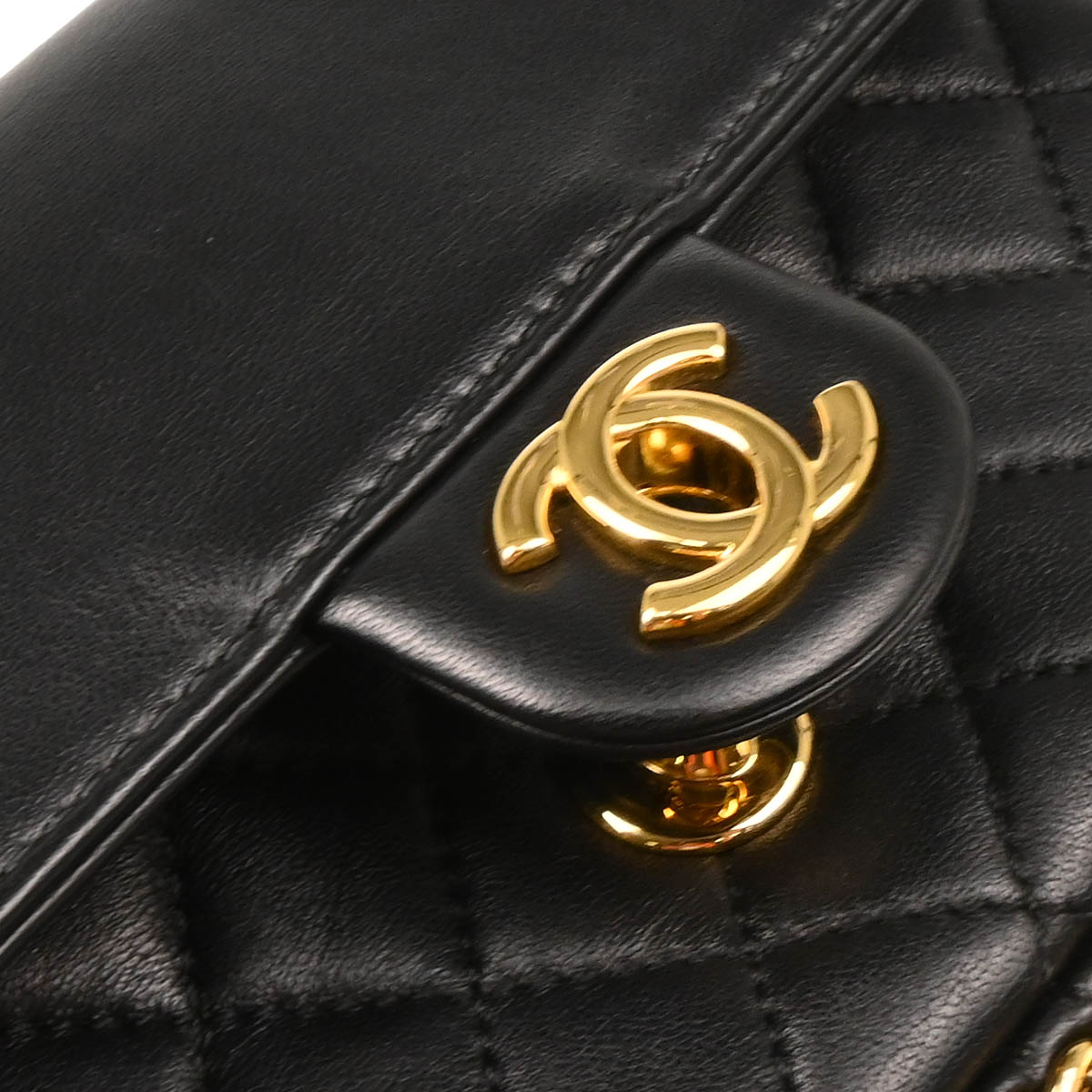 Chanel 2017 Black Lambskin Unchained Flap 2way Shoulder Handbag
