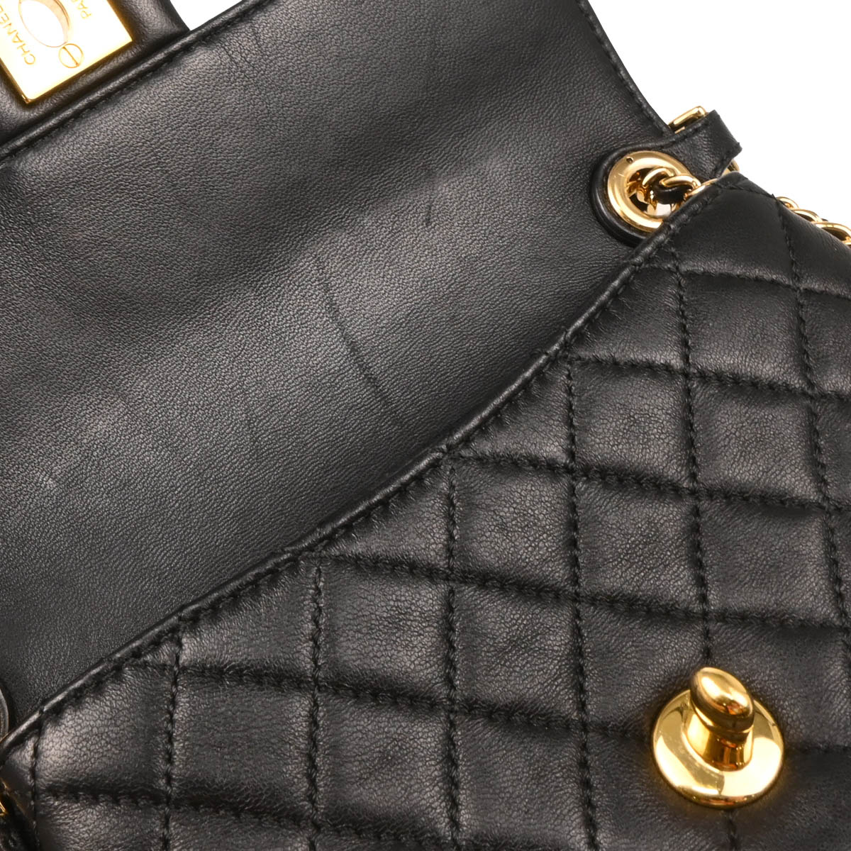 Chanel 2017 Black Lambskin Unchained Flap 2way Shoulder Handbag