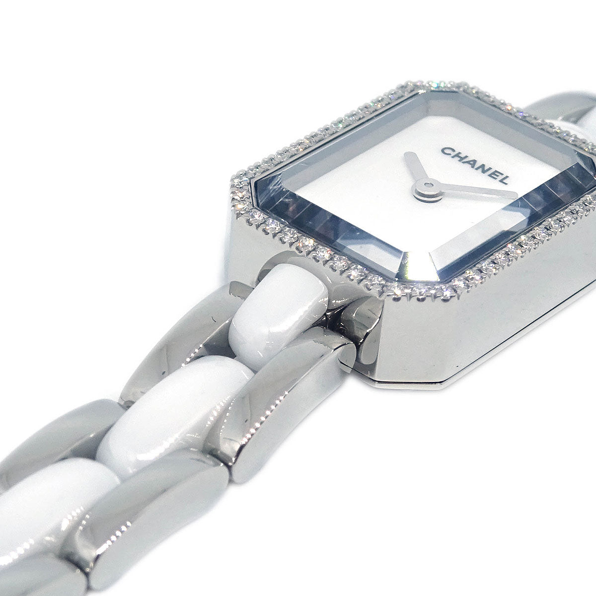 Chanel Premiere Quartz Watch Ceramic SS Diamond
