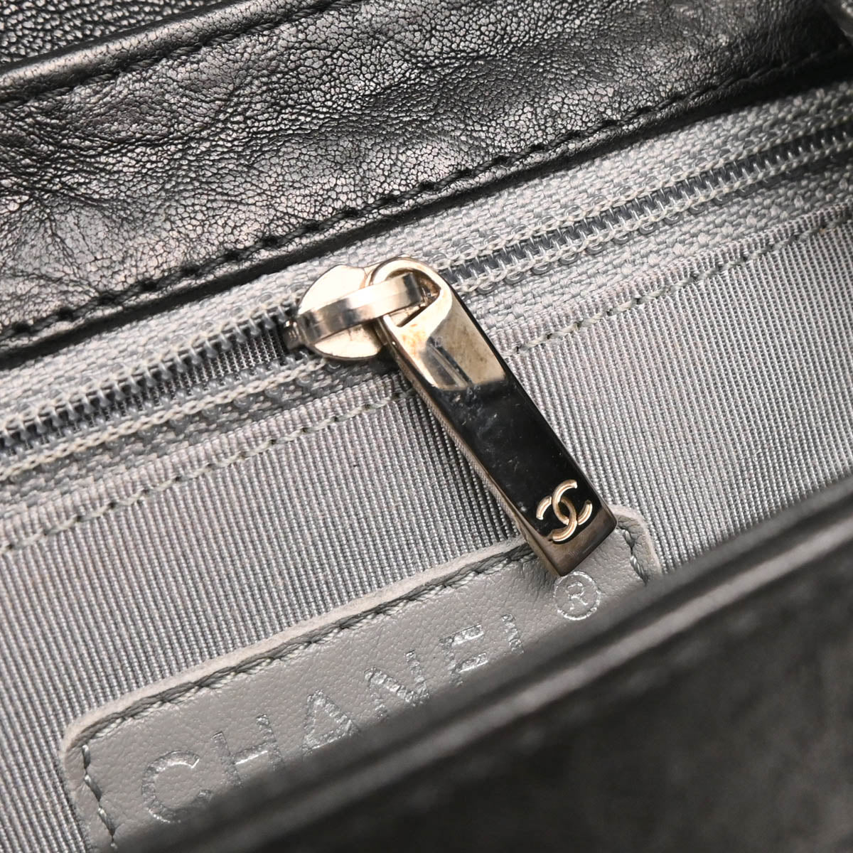 Chanel 2014 Black Calfskin Chain Around Shoulder Bag