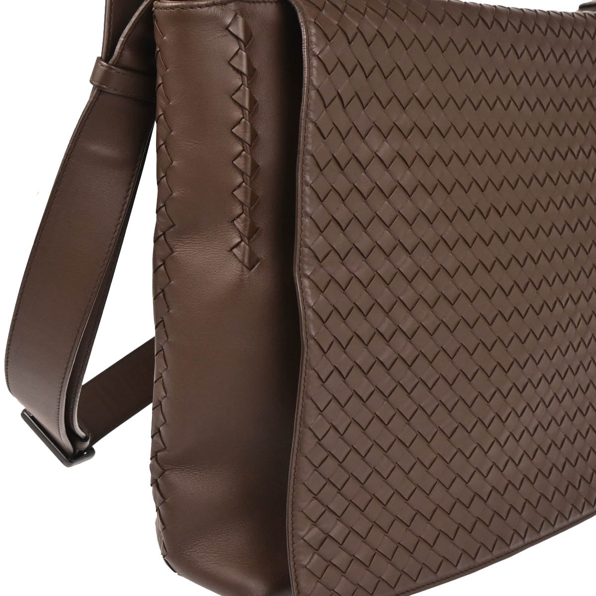 Bottega Veneta Brown Intrecciato Crossbody Shoulder Bag