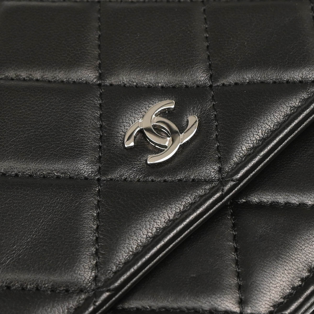 Chanel 2016-2017 Black Lambskin Classic WOC Wallet On Chain