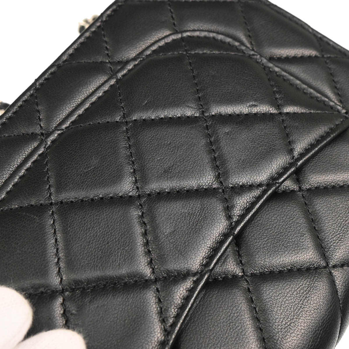Chanel 2016-2017 Black Lambskin Classic WOC Wallet On Chain