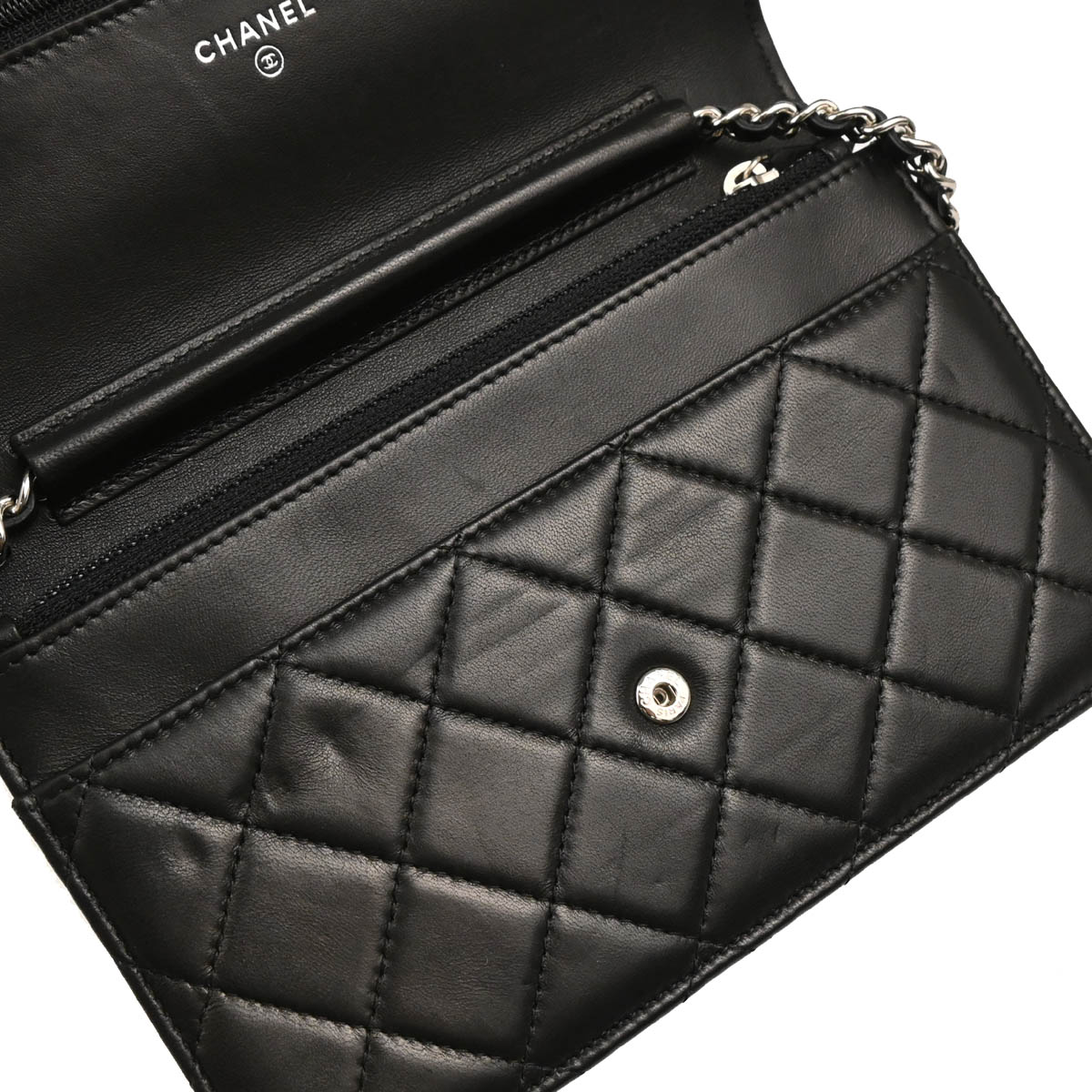 Chanel 2016-2017 Black Lambskin Classic WOC Wallet On Chain
