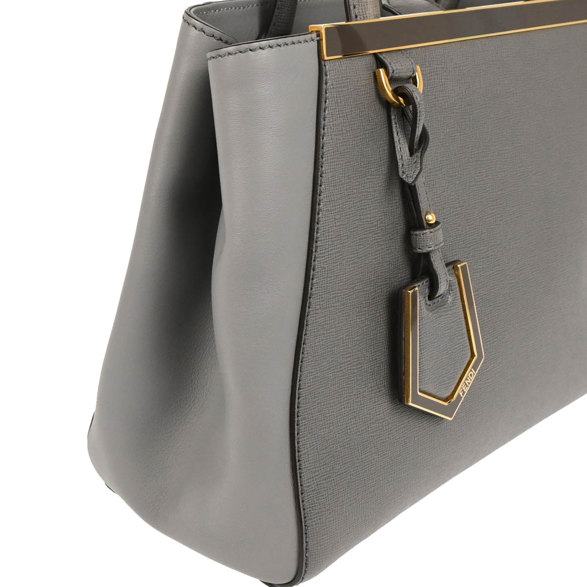 Fendi Gray Petite 2Jours Tote Bag