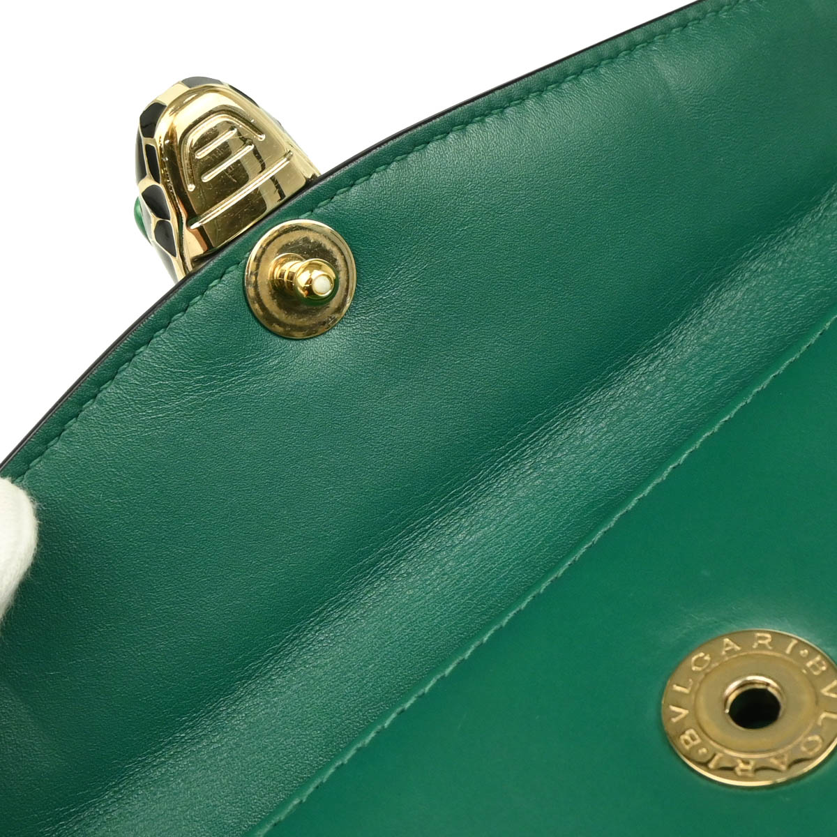 Bvlgari Green Calfskin Serpenti Forever Shoulder Bag