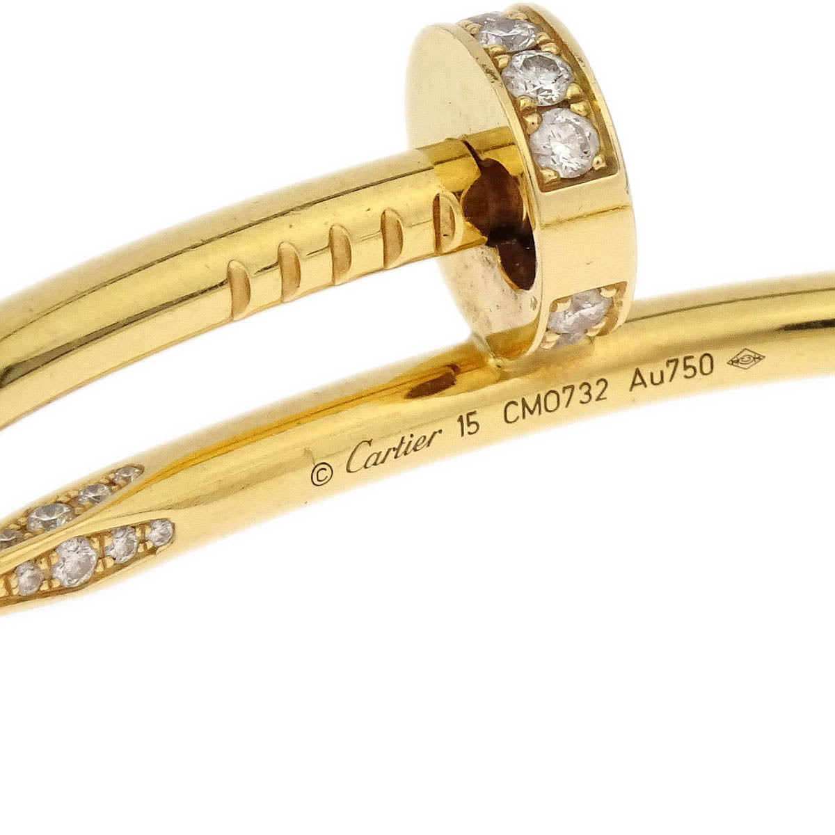 Cartier Juste Un Clou Bracelet Bangle Au750 Diamond #15