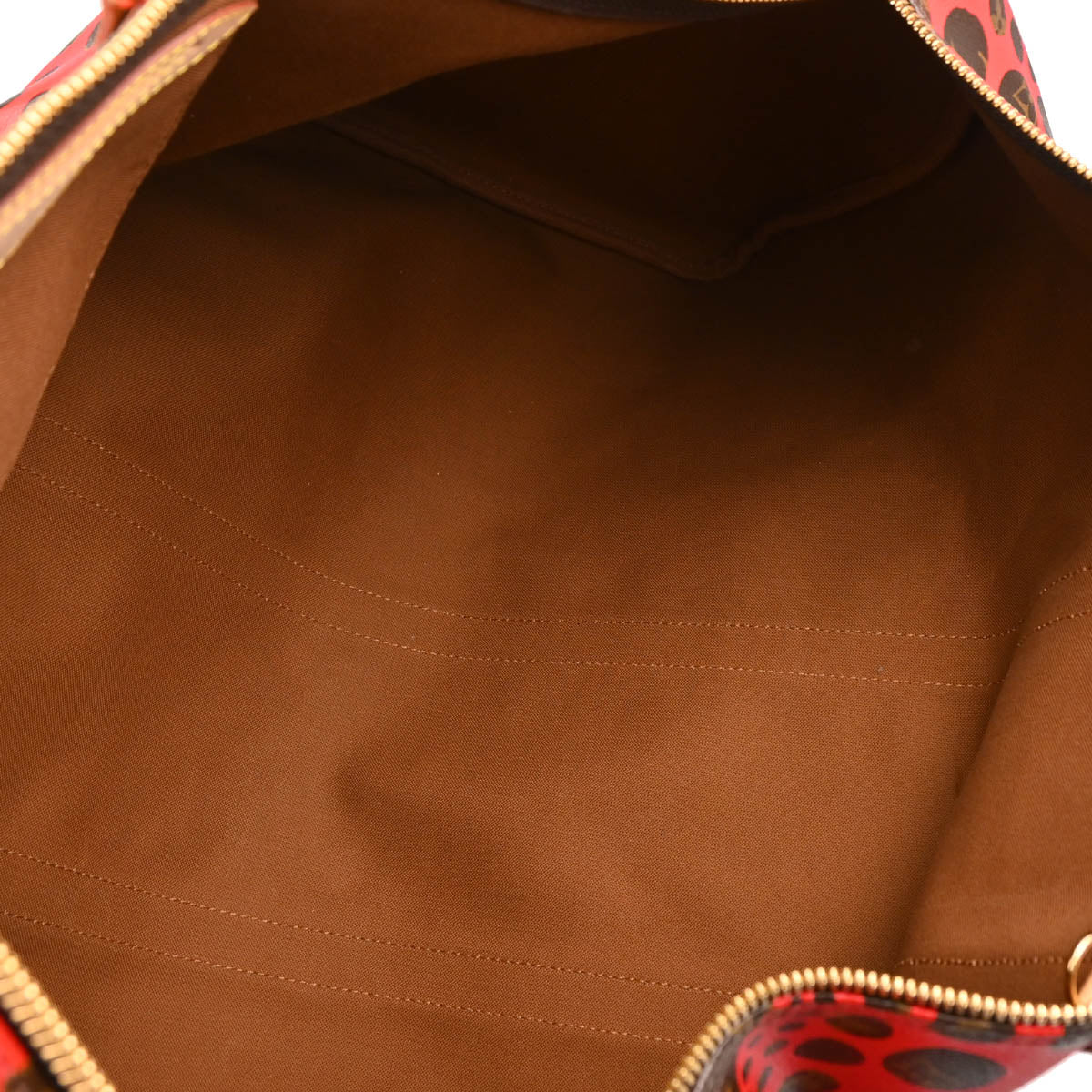 Louis Vuitton 2012 Pumpkin Dot Keepall Bandouliere 55 Duffle Bag M40695