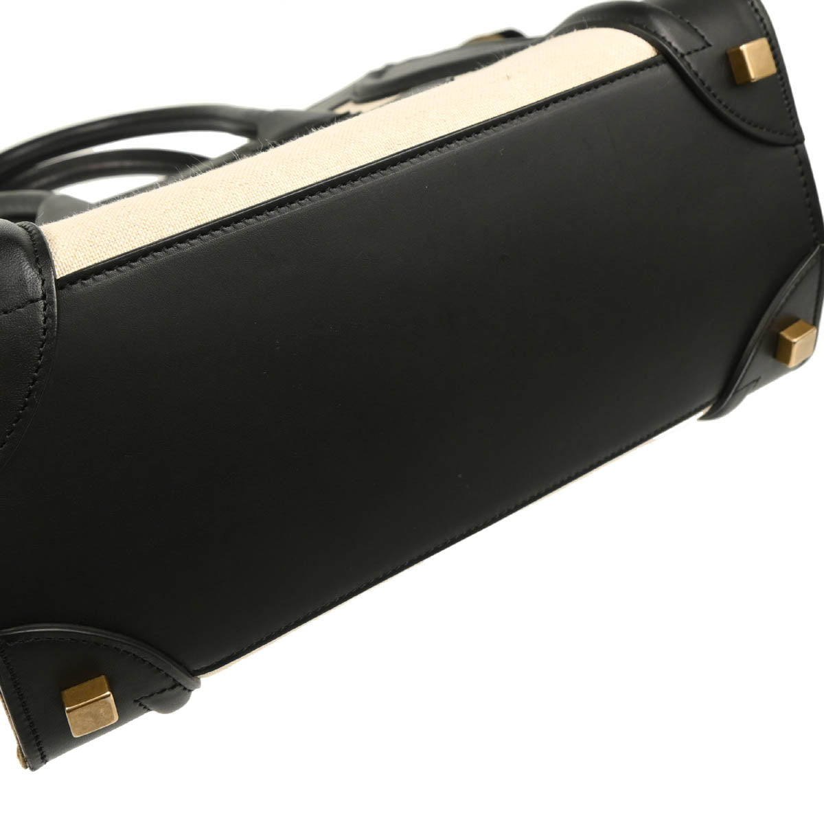 Celine Tricolor Canvas Leather Micro Luggage Tote Bag