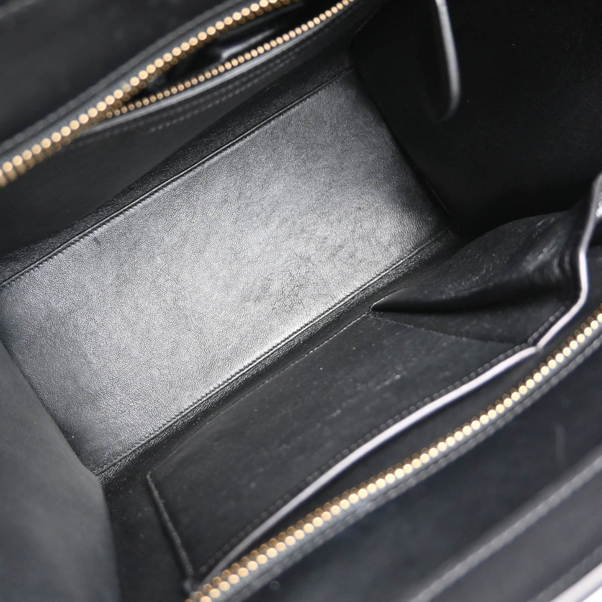 Celine Tricolor Canvas Leather Micro Luggage Tote Bag