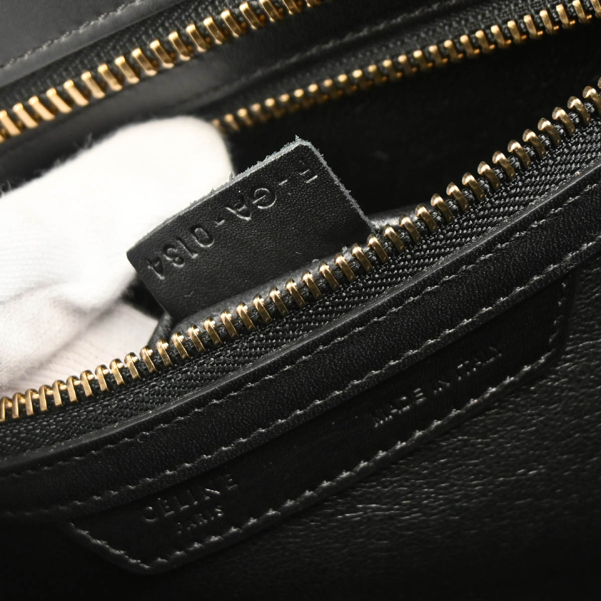 Celine Tricolor Canvas Leather Micro Luggage Tote Bag