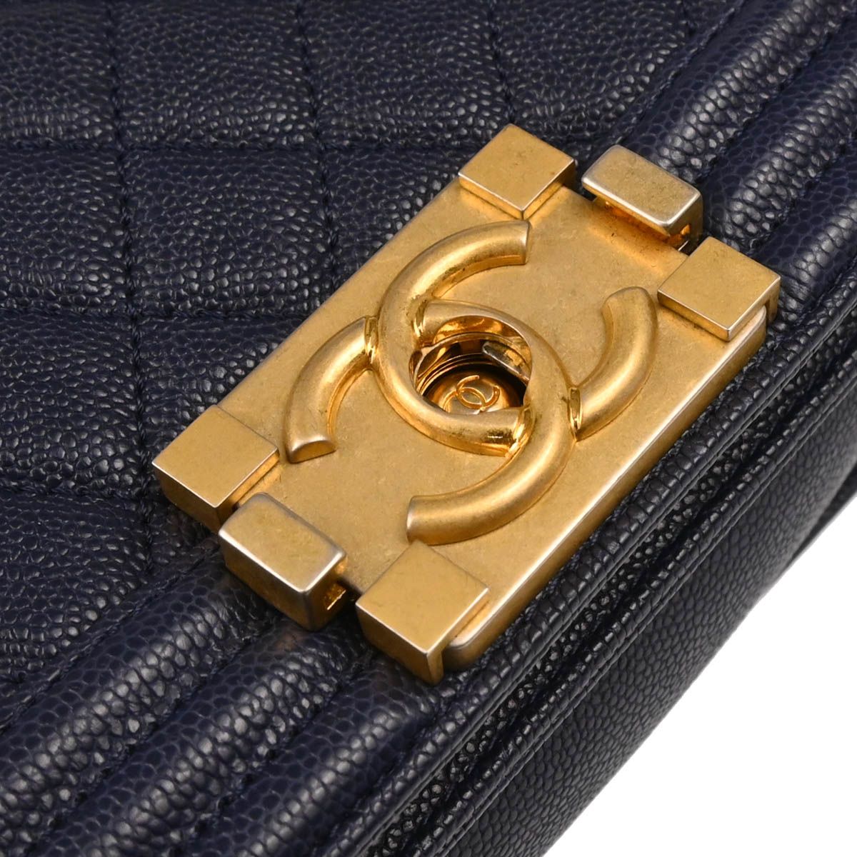 Boy Chanel 2018 Navy Caviar Small Chain Shoulder Bag
