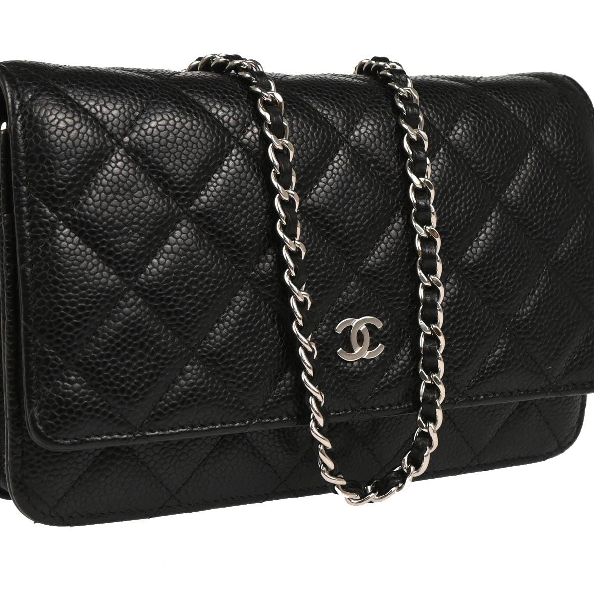 Chanel 2019 Black Caviar Classic WOC Wallet On Chain