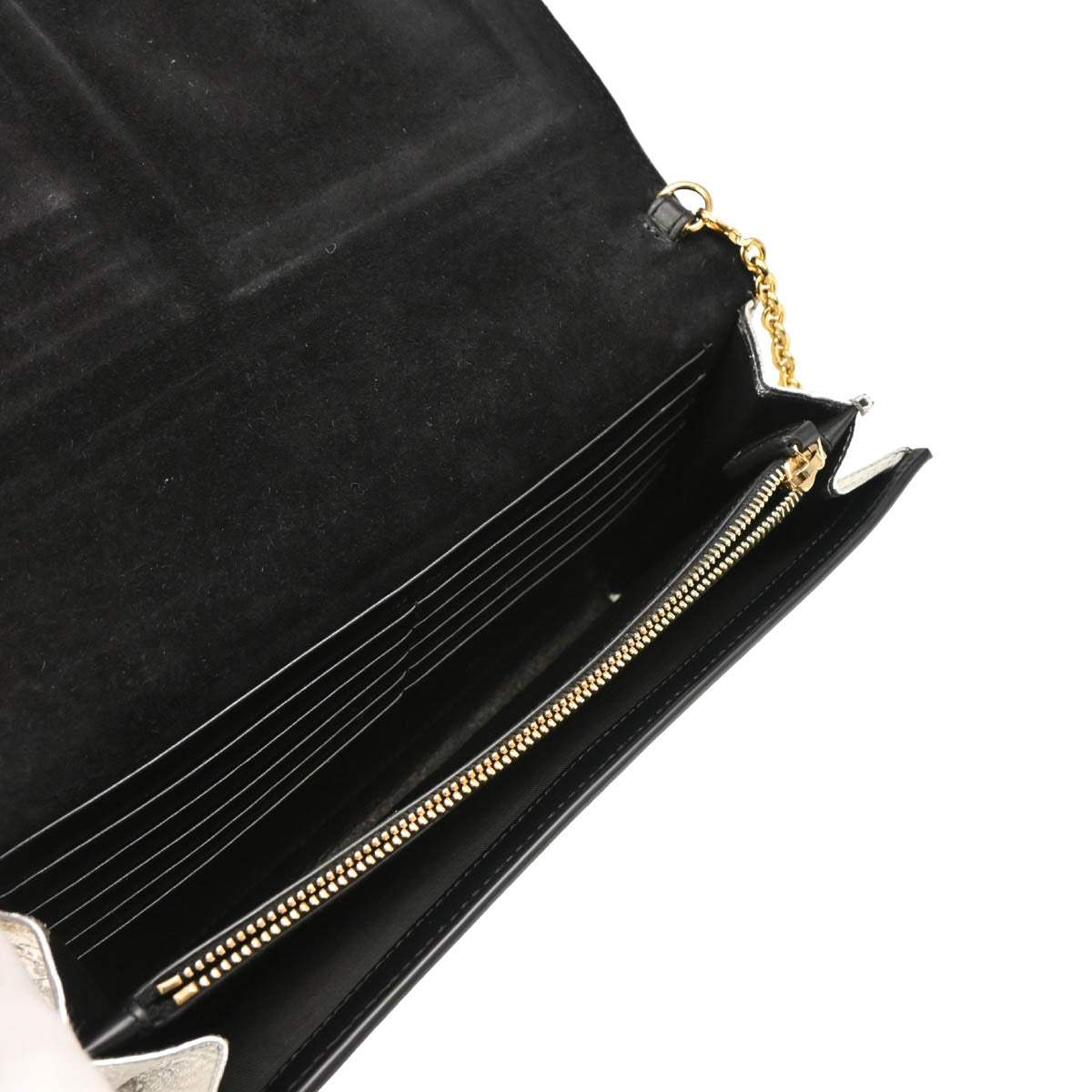 Yves Saint Laurent Metallic Silver Leather Belle de Jour WOC