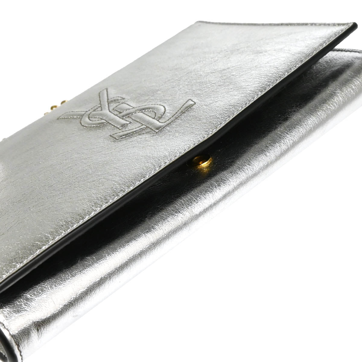 Yves Saint Laurent Metallic Silver Leather Belle de Jour WOC