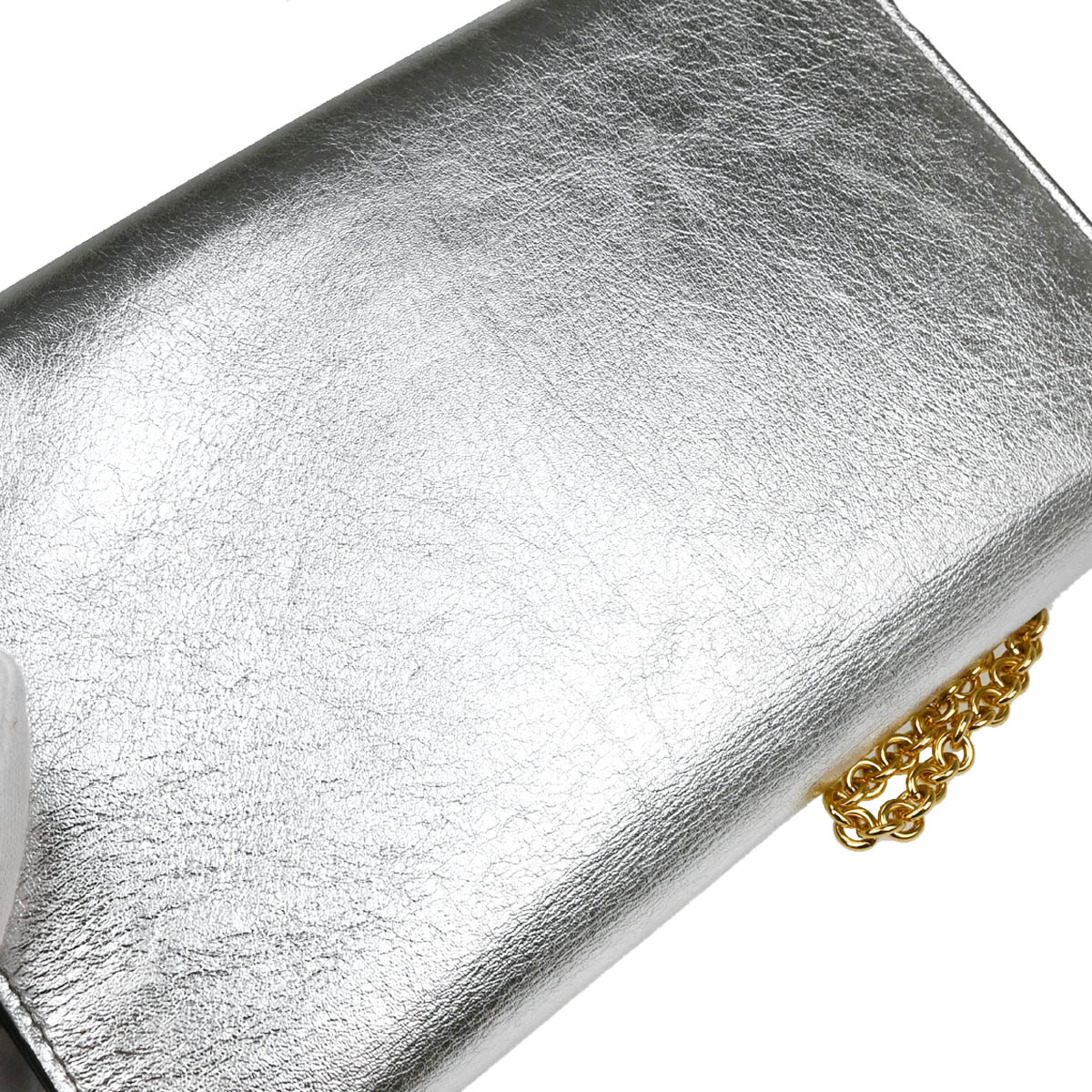 Yves Saint Laurent Metallic Silver Leather Belle de Jour WOC