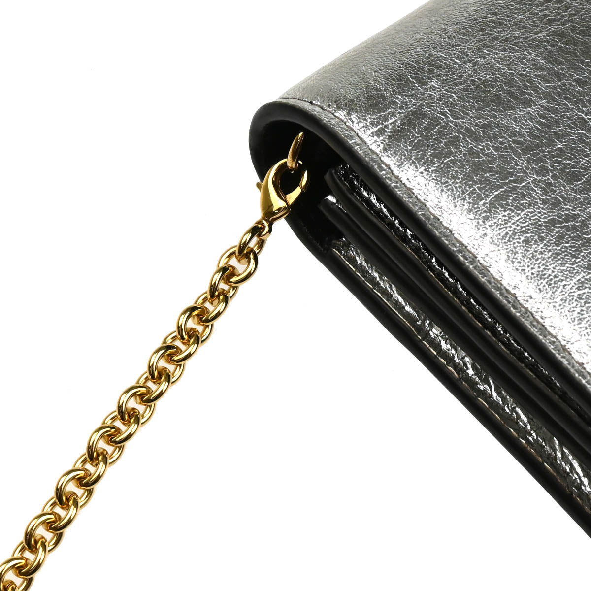 Yves Saint Laurent Metallic Silver Leather Belle de Jour WOC