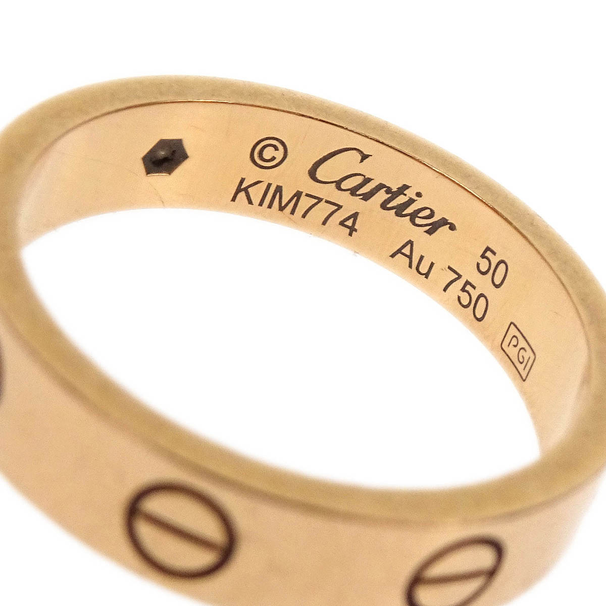 Cartier Mini Love Ring KIM774 Au750 Diamond #50