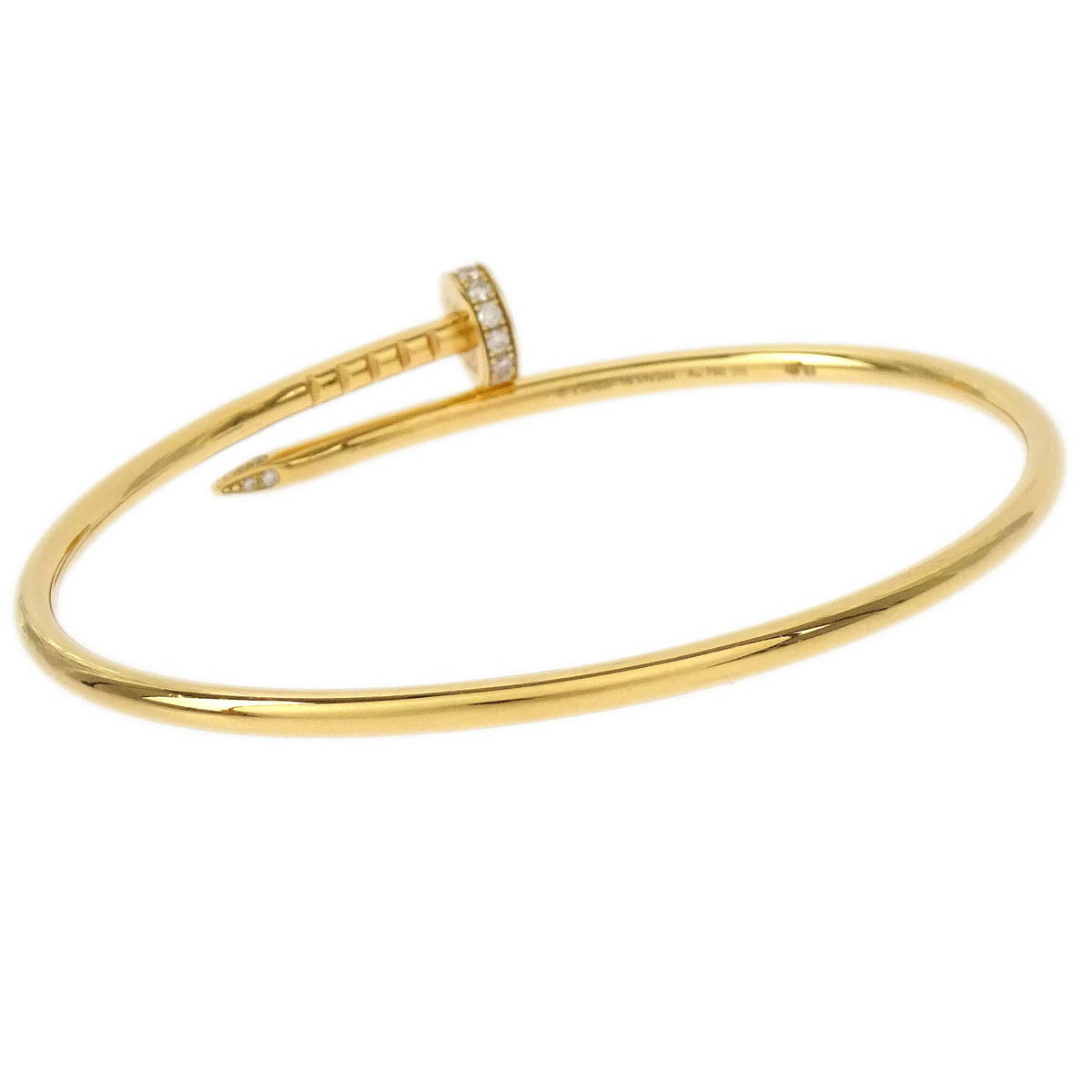 Cartier Juste Un Clou Bracelet Bangle Au750 Diamond #16 Small Model