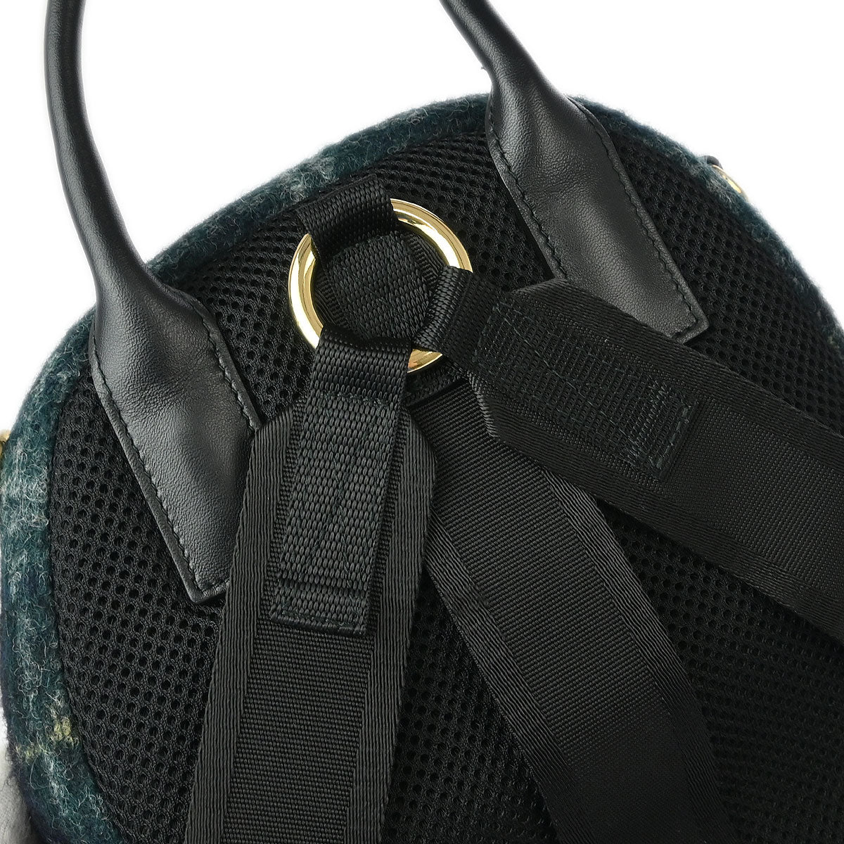 Miu Miu Dark Green Wool 2way Backpack