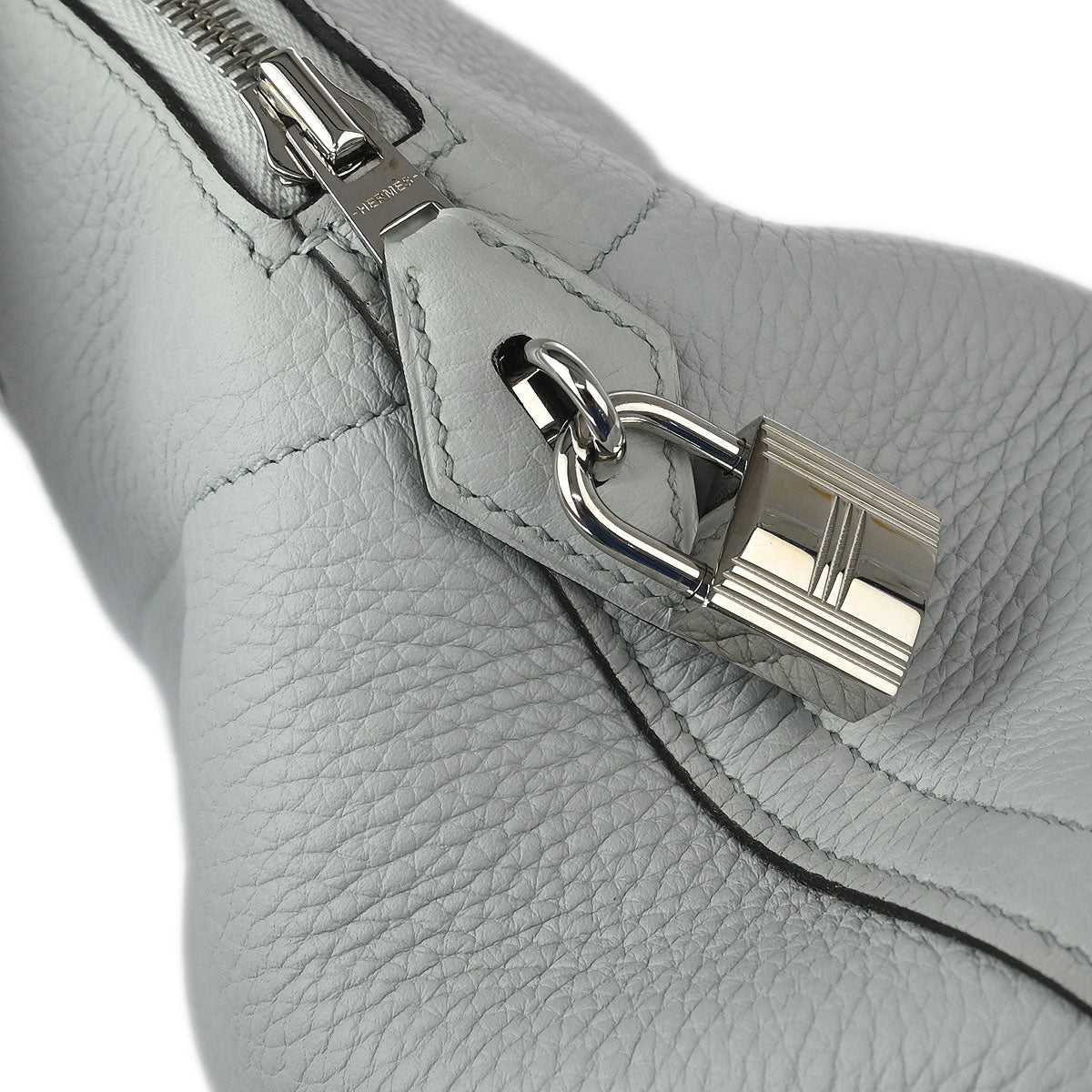 Hermes 2019 Blue Pale Taurillon Clemence Bolide 31 2way Shoulder Handbag