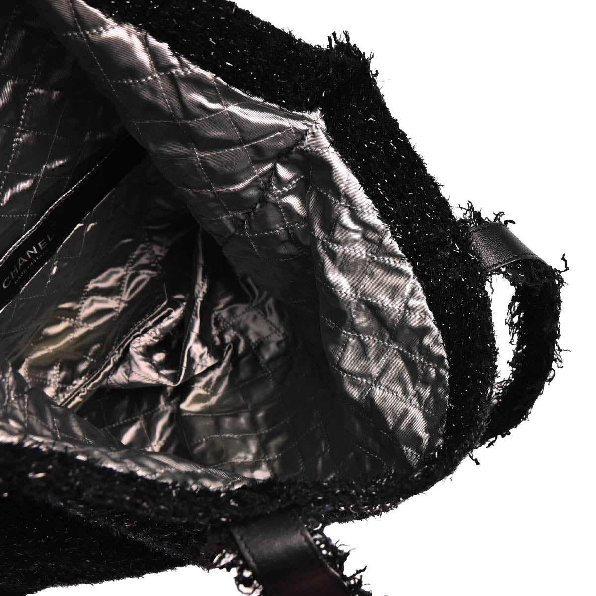 Chanel 2017-2018 Black Tweed Rocket Shoulder Tote Bag