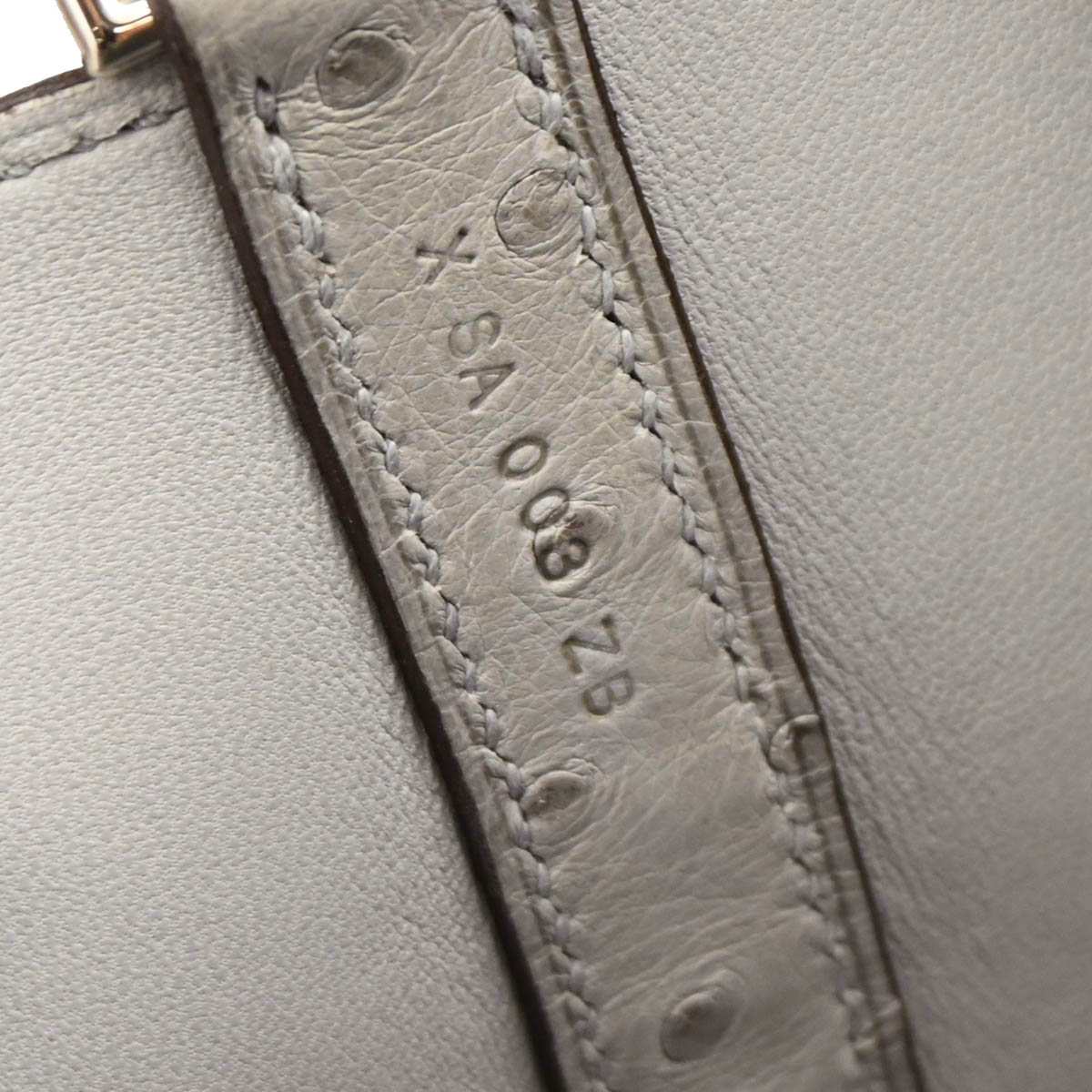 Hermes * Blue Glacier Ostrich Picotin Lock 18 PM Handbag
