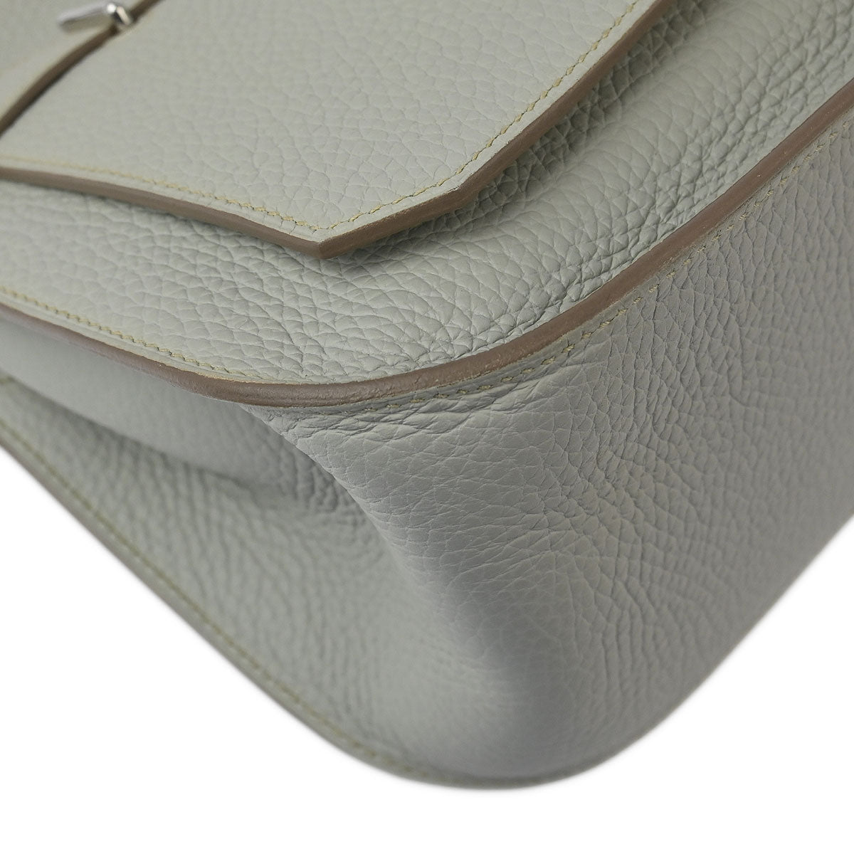 Hermes 2013 Pearl Grey Taurillon Clemence Jypsiere 28 Shoulder Bag