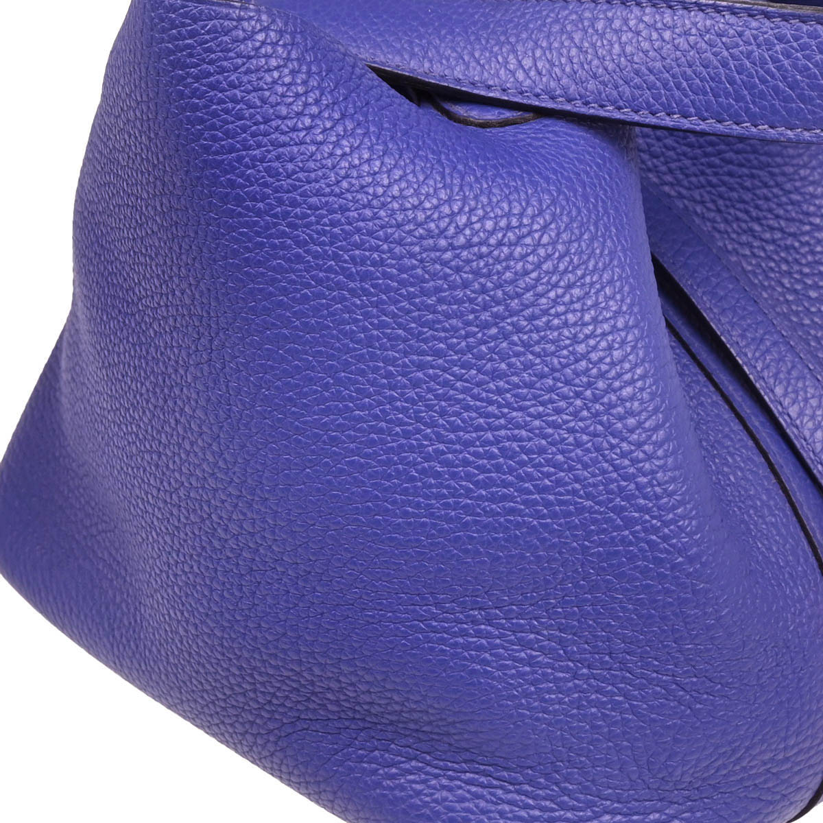 Hermes 2017 Blue Electric Taurillon Clemence Picotin Lock 18 PM Handbag