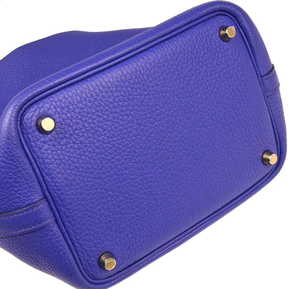 Hermes 2017 Blue Electric Taurillon Clemence Picotin Lock 18 PM Handbag