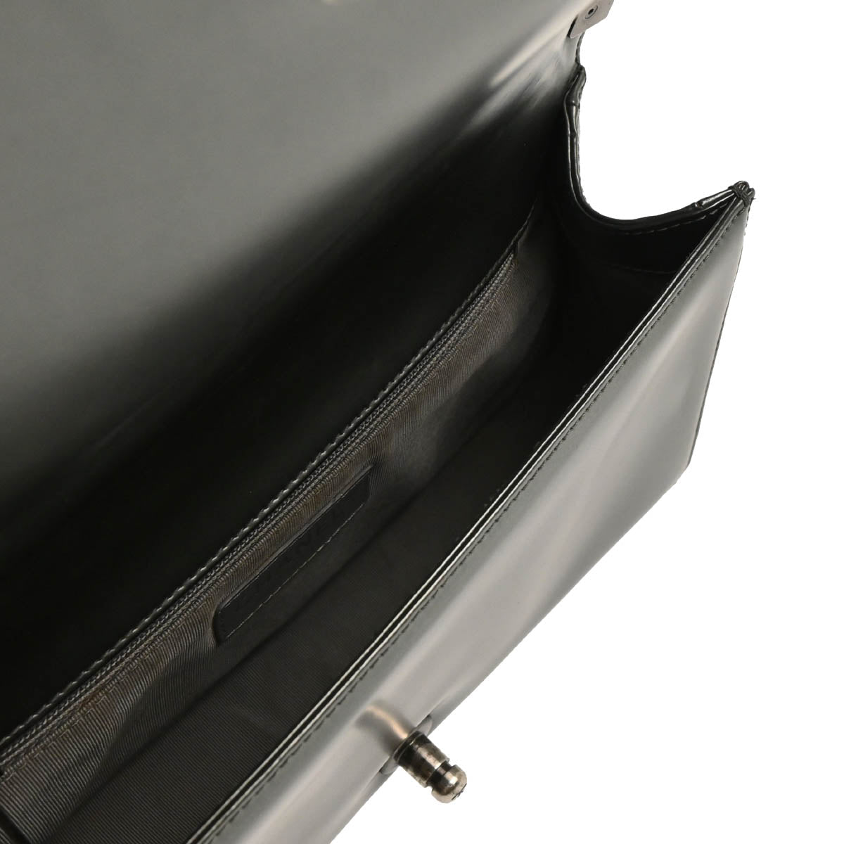 Boy Chanel 2012 Metallic Gray Calfskin Medium Shoulder Bag