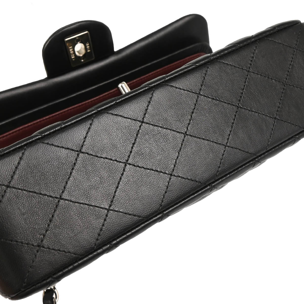 Chanel 2019 Black Lambskin Small Classic Double Flap Shoulder Bag