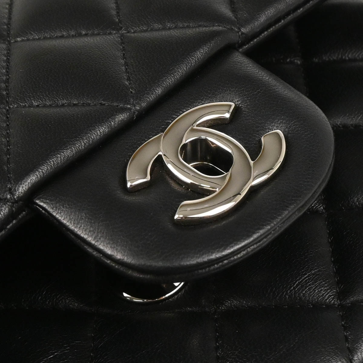 Chanel 2019 Black Lambskin Small Classic Double Flap Shoulder Bag