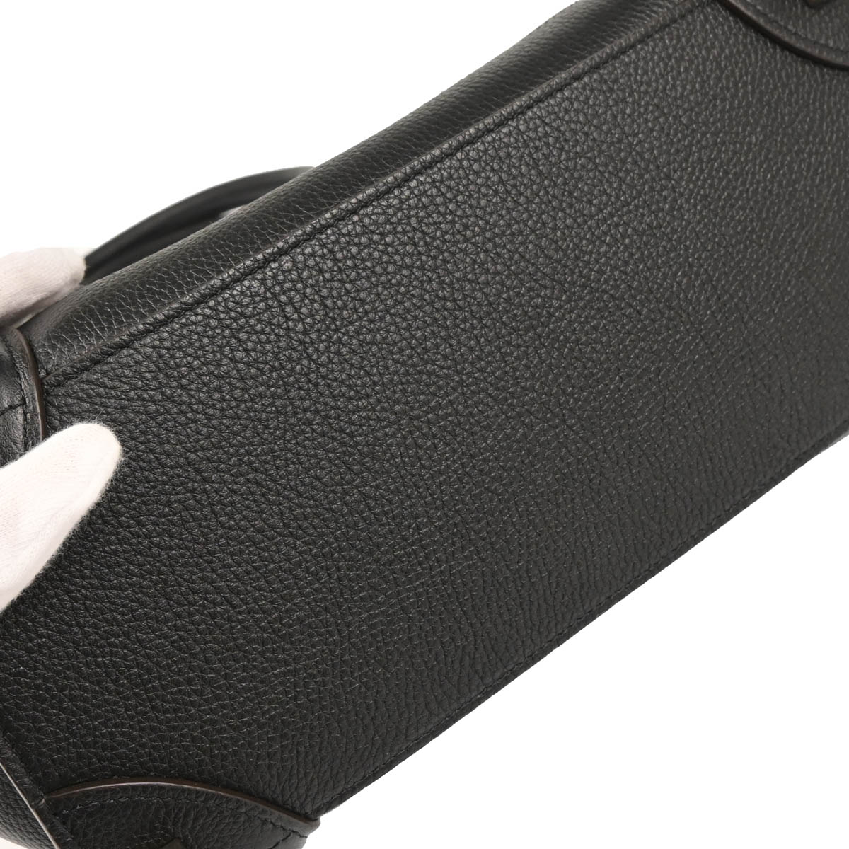 Celine Black Leather Micro Luggage Tote Bag