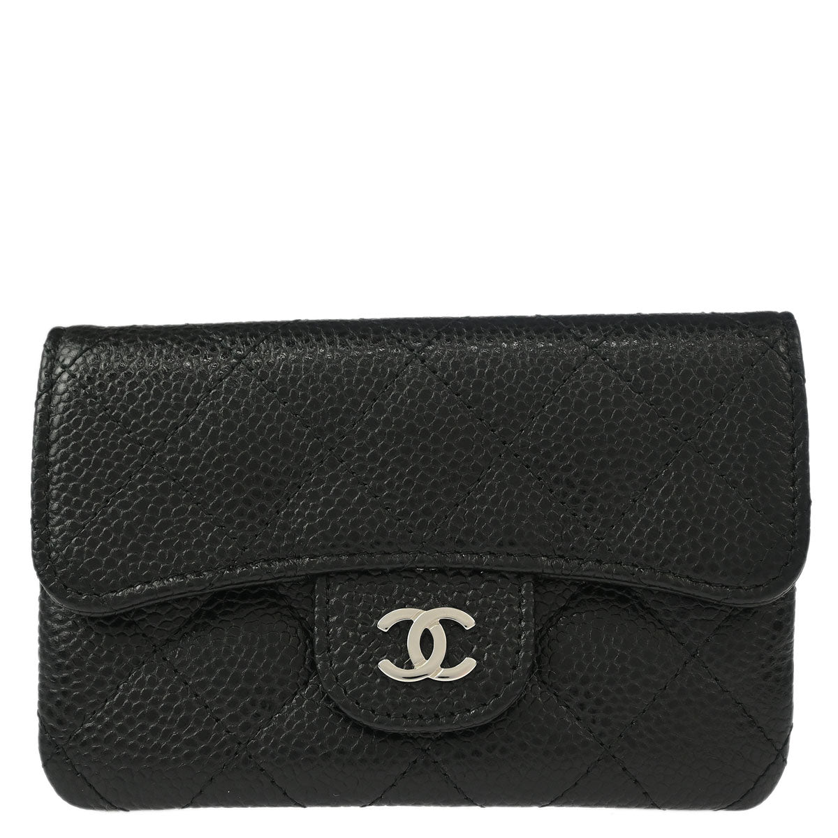 Chanel 2013-2014 Black Caviar Coin Purse Wallet